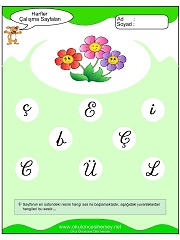 Ç Sesi Çalışma Sayfaları